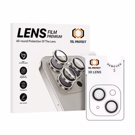 Tempered glass Tel Protect 3D Lens on camera jaoks Iphone 14/14 Plus/16e läbipaistev (lens 2 pieces)