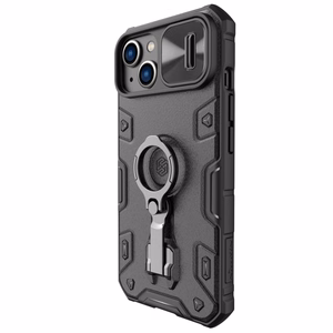 Nillkin CamShield Armor Pro Magnetic Case iPhone 14 Plus MagSafe soomustatud kaitsekaane statiivirõngas must
