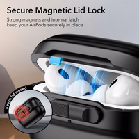 ESR Pulse Halolock Ümbris with MagSafe jaoks Apple AirPods Pro 1/2 - must