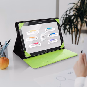 BLUN universal Ümbris jaoks tablets 8" (UNT) lime