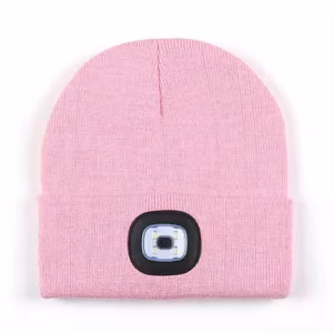 Hat with LED light roosa