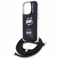 Karl Lagerfeld IML Crossbody Karl&Choupette Head Ümbris for iPhone 16 Pro Max - must