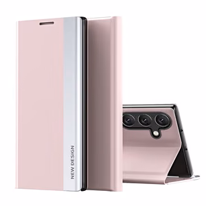 Sleep Ümbris Pro jaoks Samsung Galaxy S25 Edge with Flip and Stand - Roosa