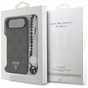 Guess 4G Strap Triangle Logo MagSafe ümbris iPhone 17 Air jaoks - must