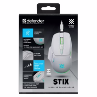 Defender Stix GM-009 juhtmevaba hiir RF valge 3200 DPI