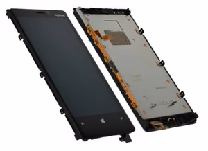 LCD ekraan Microsoft (Nokia) Lumia 920 puuteekraani ja raamiga must originaal (kasutatud, klass B)