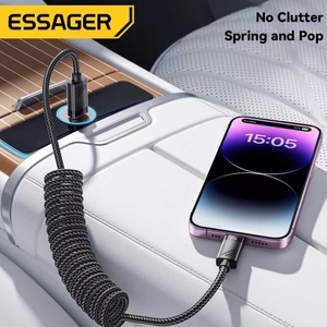 USB Kaabel Essager Chuan4 must 29W Type-C / Lightning 120cm