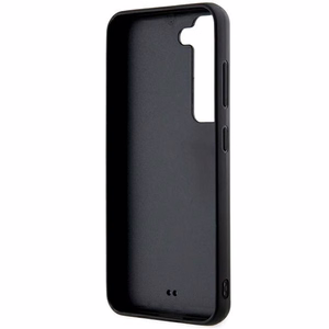 Karl Lagerfeld 3D Rubber Glitter Logo ümbris jaoks Samsung Galaxy S23 - must
