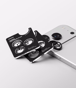 Ringke 2 karastatud kaameraraami kaitseklaasi komplekt mudelitele iPhone 18 Pro / Pro Max, must