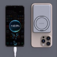 Dudao K28S 20W PD 5000mAh Powerbank MagSafe ja alusega - hõbedane