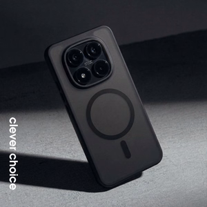 Crong Hybrid Matte Magnetic MagSafe ümbris seadmele Xiaomi Redmi Note 15 Pro+, must