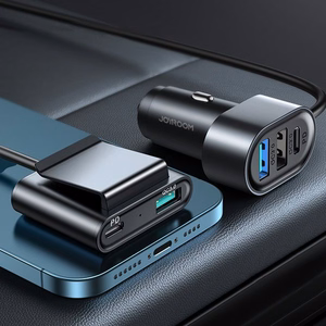 Joyroom car Laadija 2xPD + 2xQC3.0 72W 1.5m must (JR-CL05)