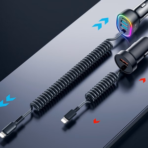 Joyroom fast car Laadija 4 in 1 PD, QC3.0, AFC, FCP with Lightning kaabel 1.6m 57W must (JR-CL20)