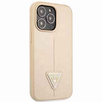 Guess GUHCP14XPSATLE iPhone 14 Pro Max 6,7 "beige / beige hardcase SaffianoTriangle Logo