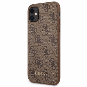 Guess 4G Metal kuldne Logo Ümbris jaoks iPhone 11 / Xr 6.1" - Brown