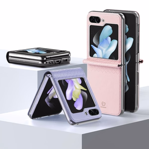 Dux Ducis Bril leather ümbris jaoks Samsung Galaxy Z Flip 5 5G - lilla