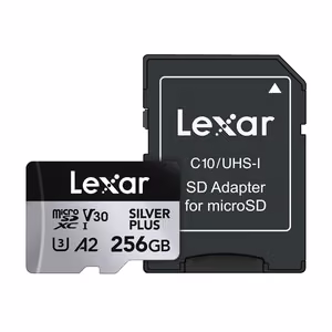 Карта памяти Lexar High-Performance Silver Plus microSDXC 256 ГБ + адаптер