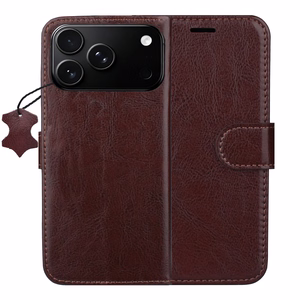 Smart Luxe nahkümbris mudelile iPhone 17 Pro 6,3" / 18 Pro 6,3", pruun