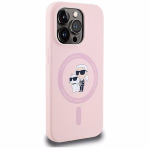Karl Lagerfeld Silicone Karl&Choupette MagSafe Ümbris jaoks iPhone 14 Pro Max - Roosa