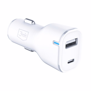 3mk autolaadija 20W PD 3.0 QC 3.0 USB 1A1C, valge