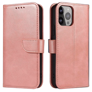 Magnet Ümbris jaoks Samsung Galaxy S23 flip cover wallet stand roosa