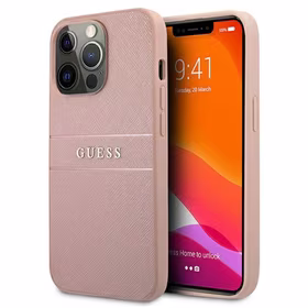 Guess GUHCP13XPSASBPI iPhone 13 Pro Max 6.7" roosa/roosa kõvakott Saffiano Stripe