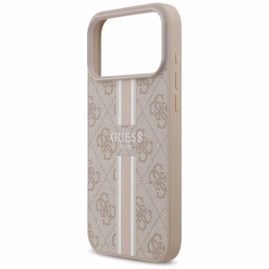 Guess 4G Printed Stripes MagSafe ümbris jaoks iPhone 17 Pro Max - roosa