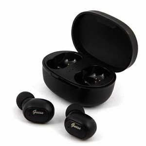 Guess GUTWST30BKTWS Bluetooth juhtmevabad kõrvaklapid laadimisjaamaga, mustad