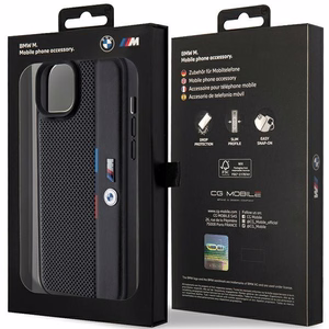 BMW Perforated Tricolor Line ümbris jaoks iPhone 15 Plus / 14 Plus - must