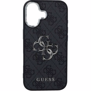 GUESS ümbris jaoks IPHONE 17 GUHCP17SP4G4SMCK (4G PU Leather Ümbris with Big 4G and Classic Logo and Hõbedane Metal Camera Frame) must