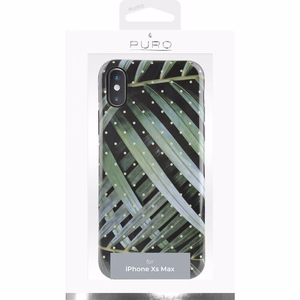 Puro Glam Tropical Leaves Brilliant Leaves ümbris seadmele iPhone XS Max