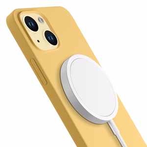 3mk Hardy Silicone MagCase ümbris jaoks iPhone 15 Plus - kollane