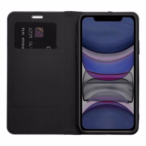 Флип-чехол для iPhone 16 PRO MAX Luna Book Carbon чёрный