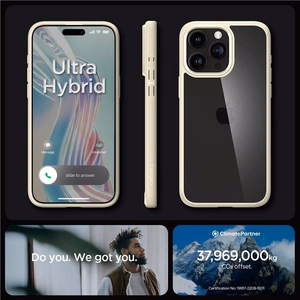Spigen Crystal Hybrid Case for iPhone 15 Pro Max - Clear Beige