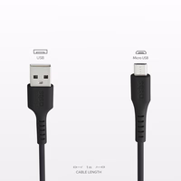 SBS LTHL200 USB-A - Micro-USB Kaabel 1m - must
