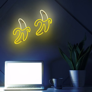 Neon LED Light BANANA valge kollane Bat + USB FLNE10 Forever Light