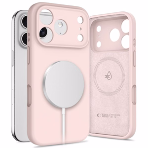 Tech-Protect Silicone MagSafe Ümbris jaoks iPhone 17 Pro Max - Roosa
