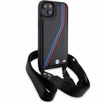 BMW M Edition Carbon Tricolor Lines & Strap ümbris jaoks iPhone 15 / 14 / 13 - must
