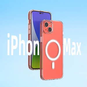 Läbipaistev magneetiline ümbris MagSafe'iga iPhone 14 Plus'ile koos hõbedase rõngaga - läbipaistev