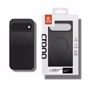 Crong Hybrid Matte Magnetic MagSafe ümbris Google Pixel 11-le, must