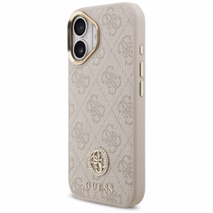 GUESS ümbris jaoks IPHONE 17 compatible with MagSafe GUHMP17SP4GRMDEP (PU W/ 4G Strass Logo) roosa