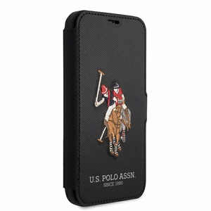 US Polo USFLBKP12SPUGFLBK iPhone 12 mini 5,4" tšarny/must raamat Polo tikandiga kollektsioon