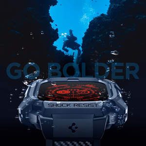 Spigen Rugged Armor Pro Ümbris jaoks Apple Watch Ultra 1 / 2 (49mm) - tumesinine