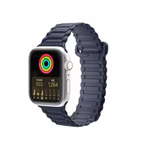 Dux Ducis rihm (Armor versioon) Apple Watch SE rihm, 9, 8, 7, 6, 5, 4, 3, 2, 1 (41, 40, 38 mm) silikoonist magnetiline rihma käevõru sinine