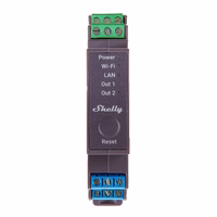 Shelly Pro 2 DIN Rail 2-channel Relay, WiFi/LAN