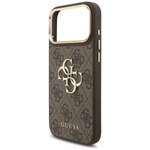 GUESS ümbris jaoks IPHONE 17 Pro Max GUHCP17XP4G4BCSW (PU W/ Big 4G Classic & Big Strap Metal Buttons) brown