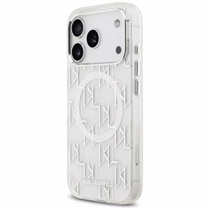 Karl Lagerfeld IML KL Monogram MagSafe Ümbris jaoks iPhone 17 Pro - Valge