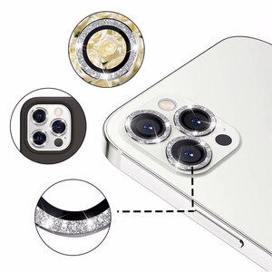 Karastatud klaas HARD DIAMOND jaoks camera (LENS) jaoks Iphone 15 Pro/15 Pro Max hõbedane (lens 3 pieces)