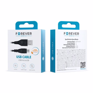 Forever кабель USB - microUSB 1,0 м 1A черный