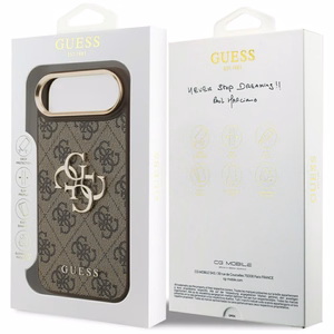 GUESS ümbris jaoks IPHONE 17 Air GUHCP17M4GMGCBR (PU W/ Big 4G Classic Logo) kuldne brown